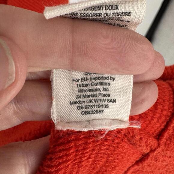 Free People Sweater  small S orange sloutchy ottoman tunic fall pumpkin baggy - Picture 7 of 7